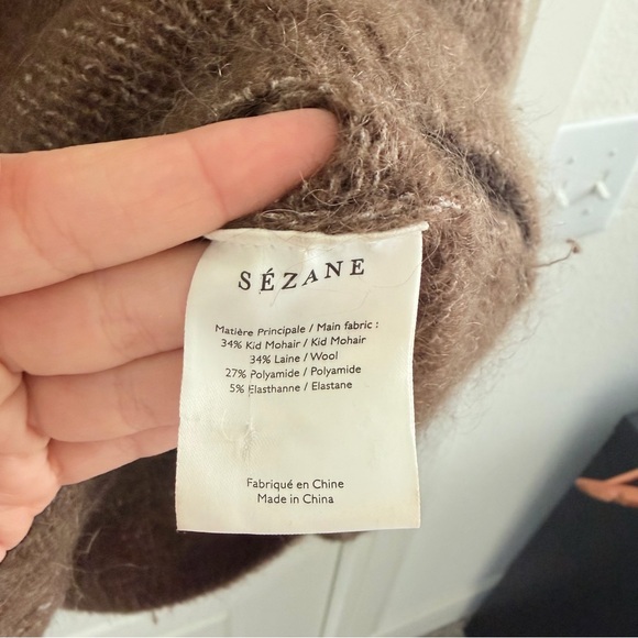 Sezane Brown Cardigan with Ruffle Sleeve - Picture 10 of 10